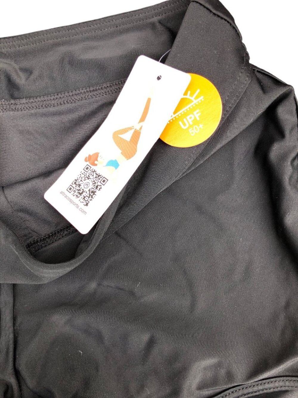 My Charmo NWT Swim Workout Shorts Womens M Black UPF 50+ Athletic Nylon Spandex - Picture 3 of 6